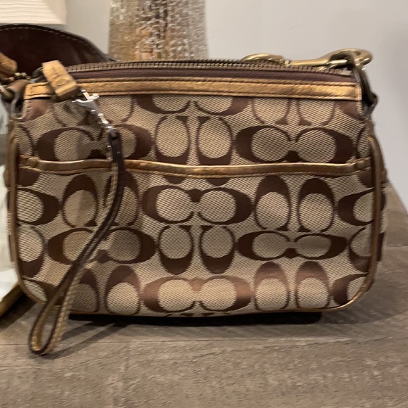Coach Brown and Bronze Gold Small Soho Bag - Picture 6 of 14